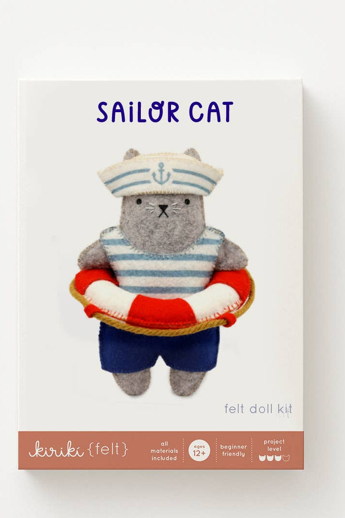 Sailor Cat Felt Doll Kit