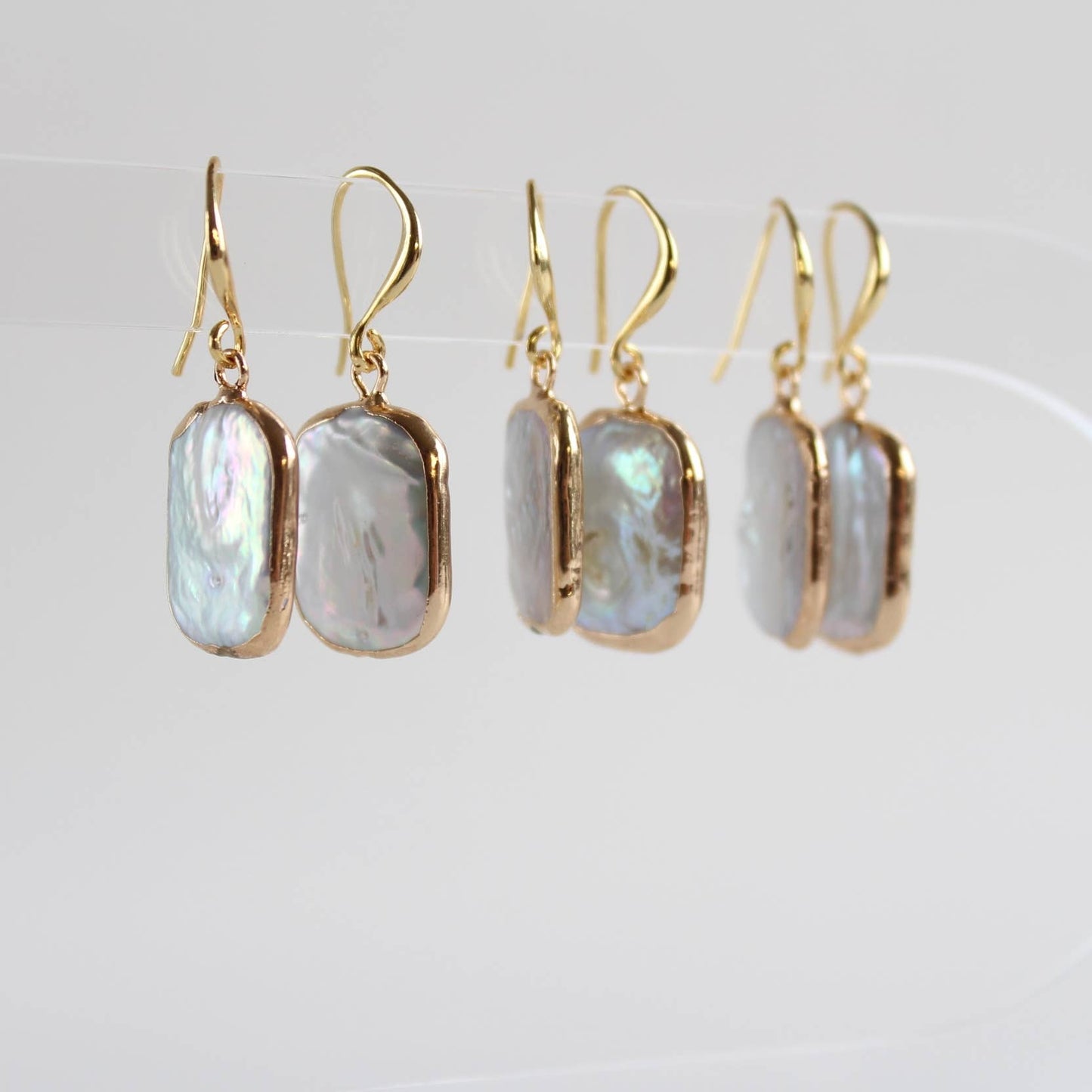 Artistic Baroque Pearl Earrings (1E18)