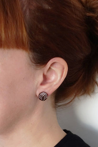 Lili0819 Chocolate Stud Earrings