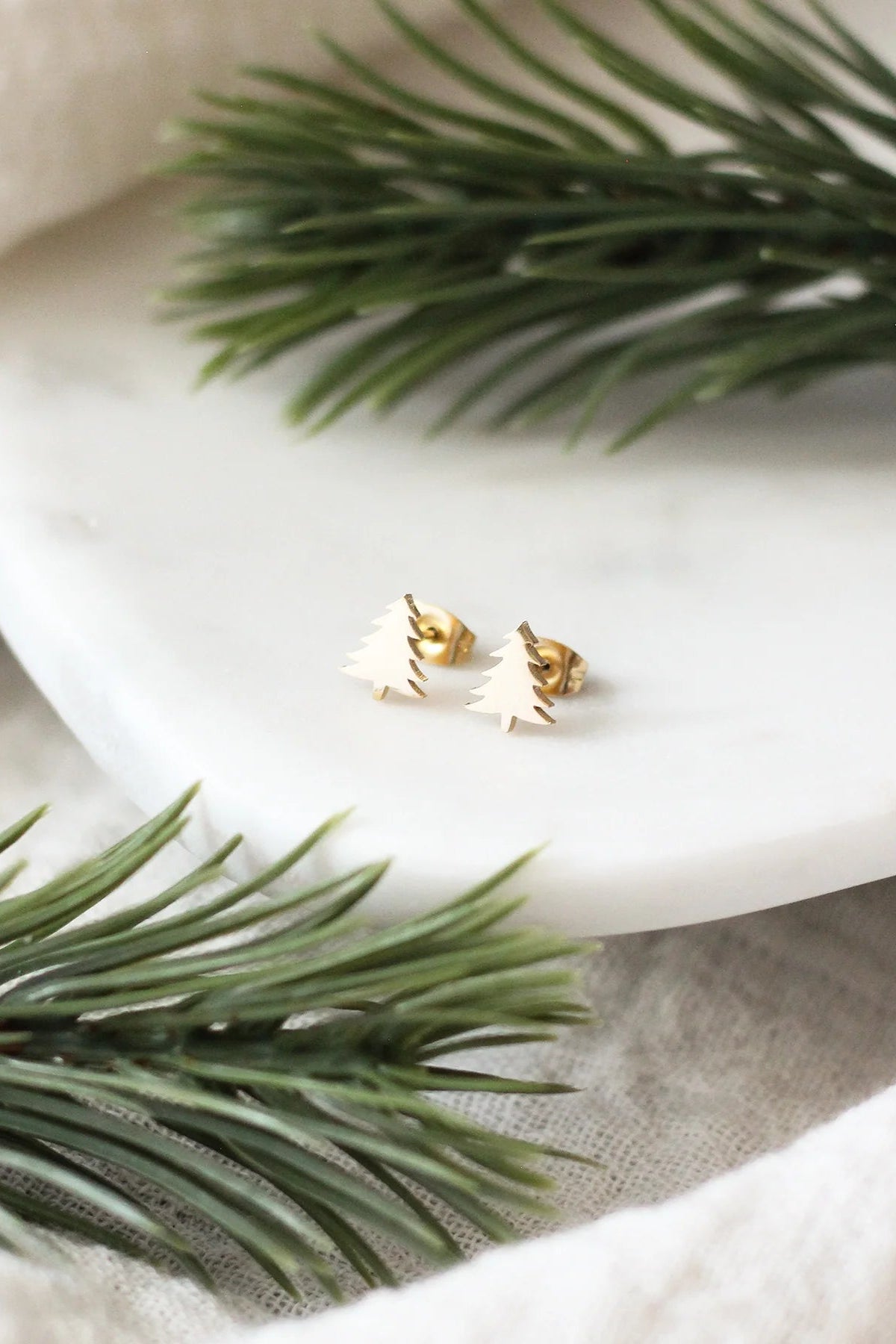 Mini Pine Tree Earrings