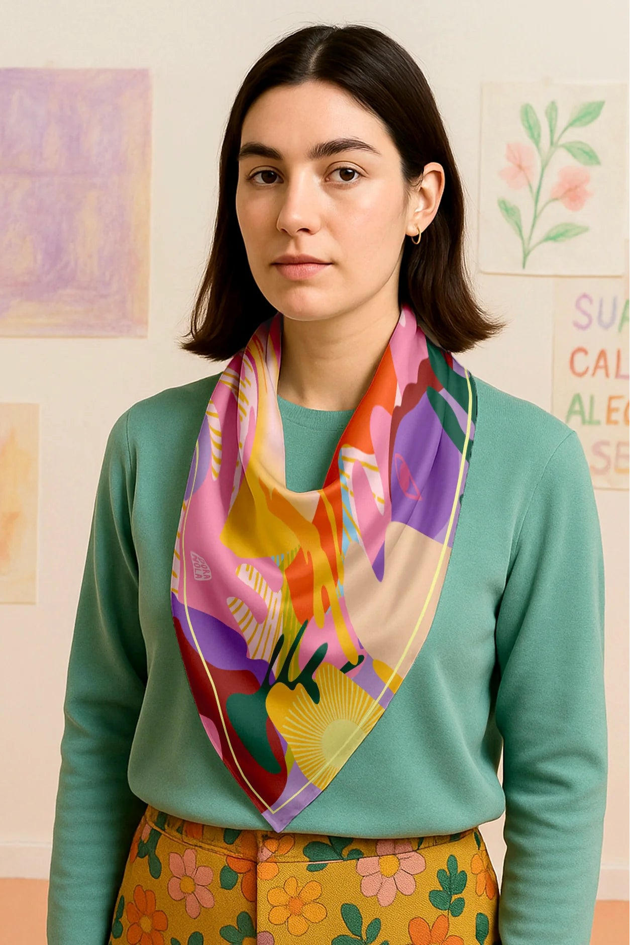 Pike Sun Silk Scarf 90