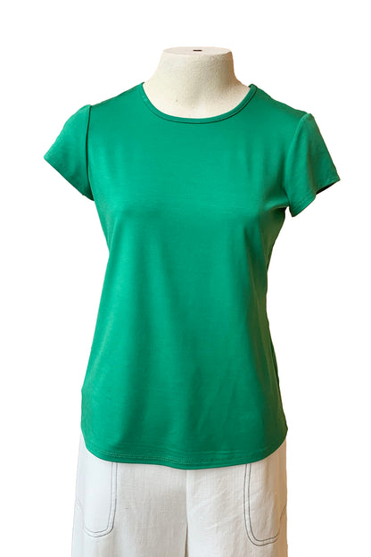 Calliope Top by Emerald, classic t-shirt, slim fit, eco-fabric, bamboo and cotton, sizes XS to XXL, made in Canada