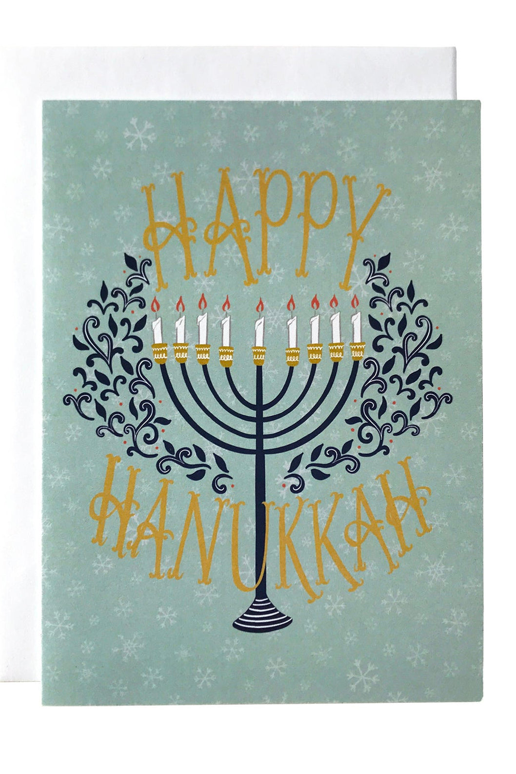Happy Hanukkah Menorah Card