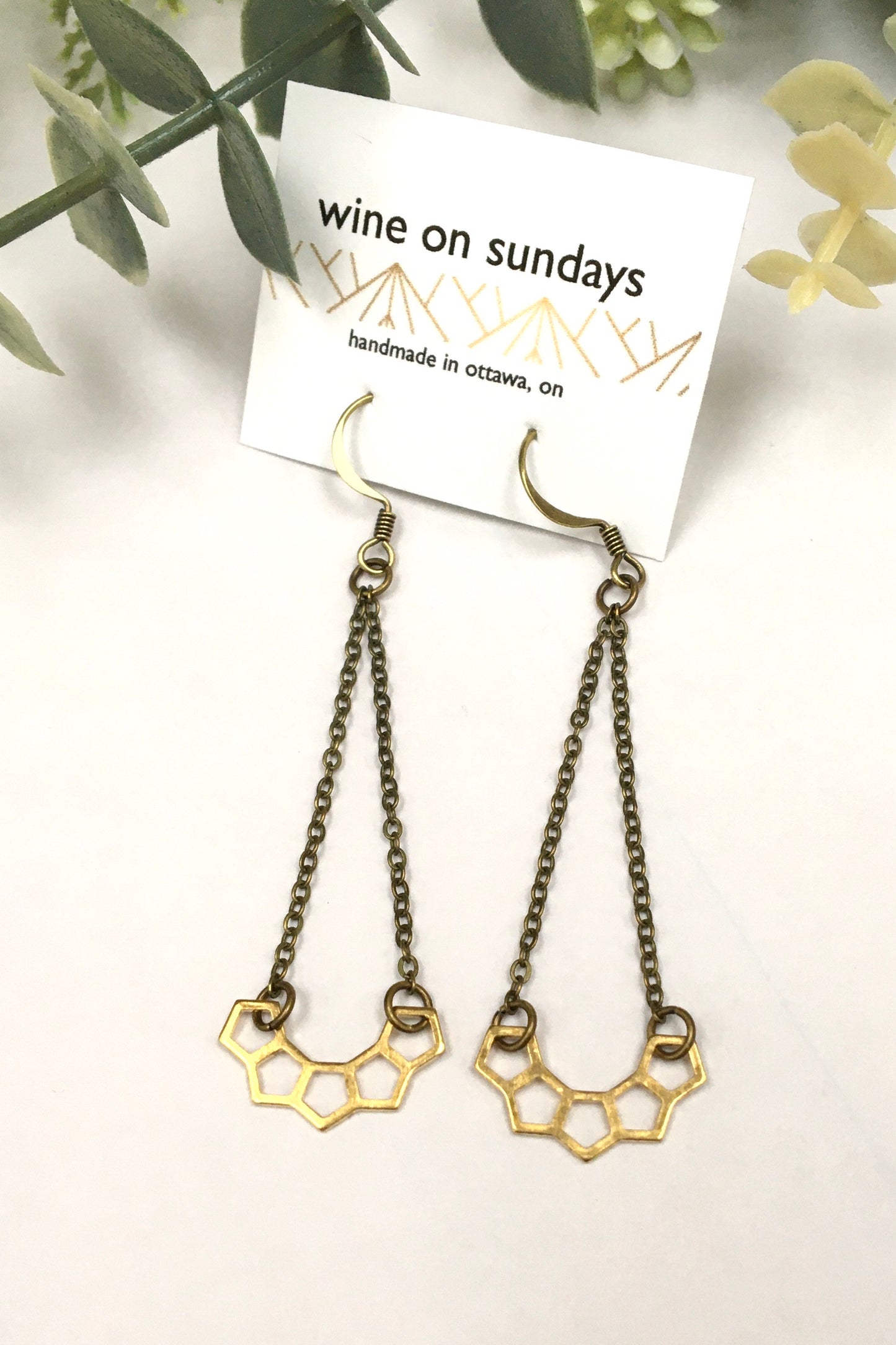 Honeycomb Dangle Earrings