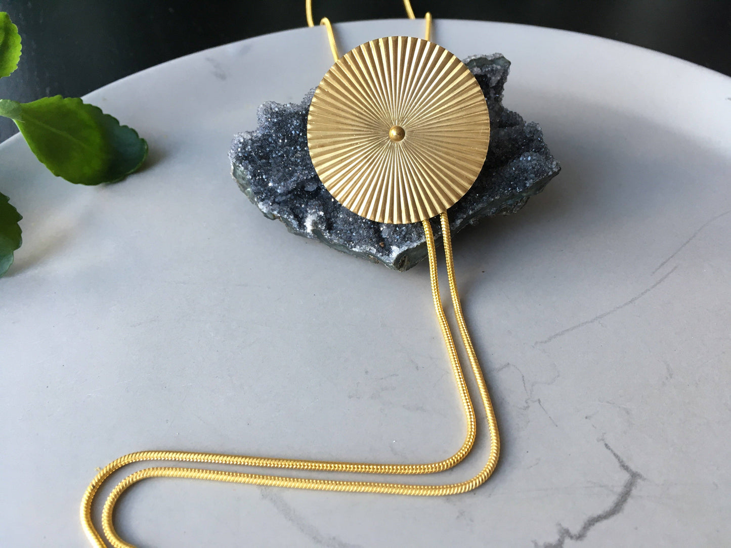 TROLLOP Black & Gold Bolo Tie