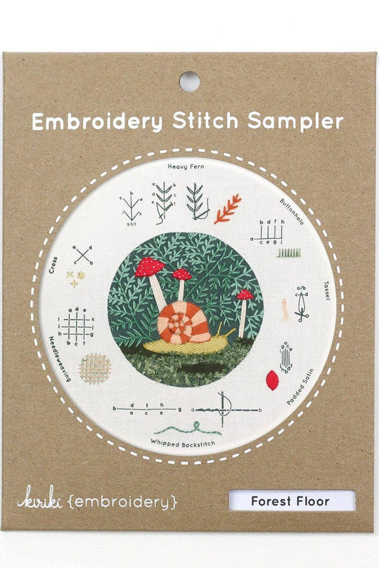 Forest Floor - Embroidery Stitch Sampler