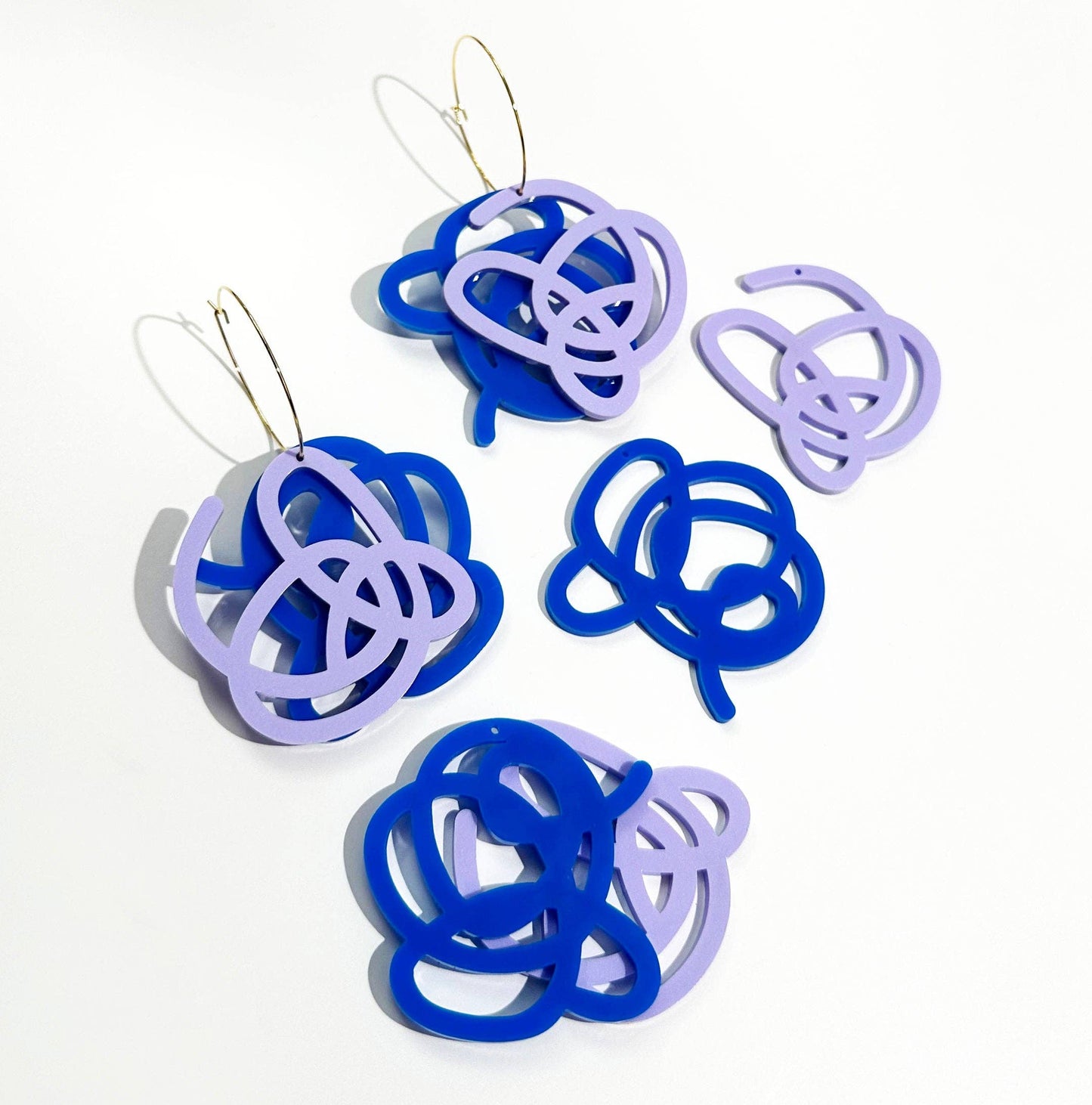 Artist Scribble Layered Hoops