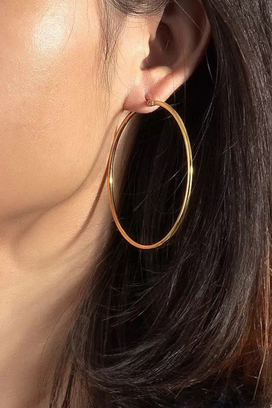 Oversized Hoop Earrings | 14K PVD Waterproof