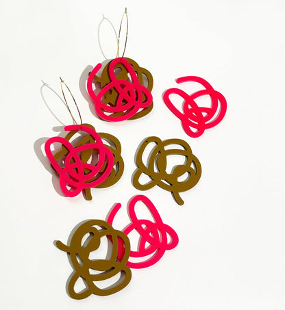 Artist Scribble Layered Hoops