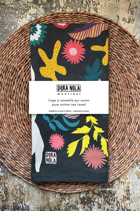 Stories Dark Tea Towel