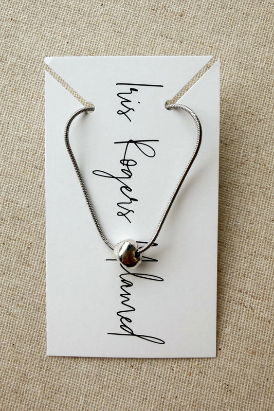 Pewter Nugget Snake Chain