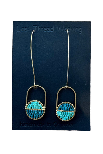 Colour Block Split Circle Capsule Earrings