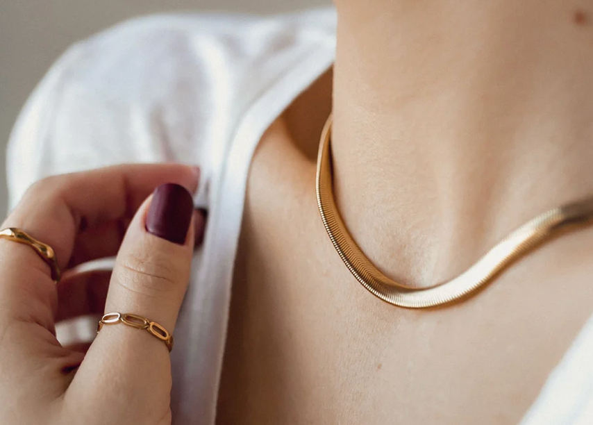 Snake Wheat Stainless Steel Waterproof Necklace