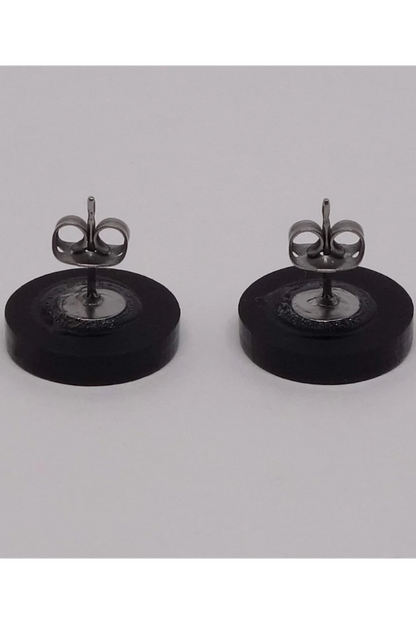 Lili0863 Vinyl Disc Stud Earrings