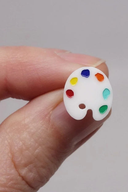 Lili0639 Paint Palette Stud Earrings