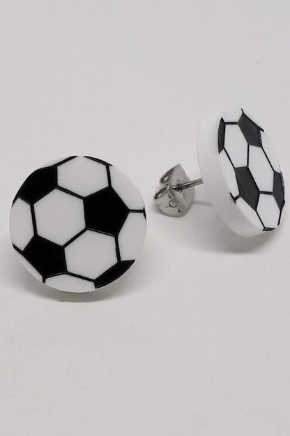 Lili0582 Soccer Stud Earrings