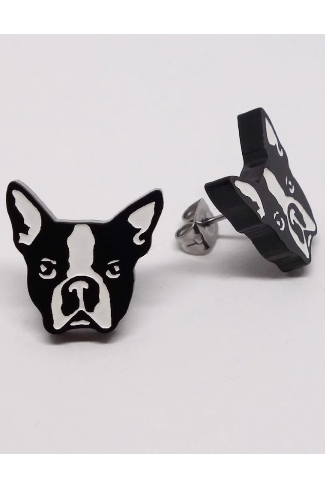 Lili0372 Boston Terrier Stud Earrings