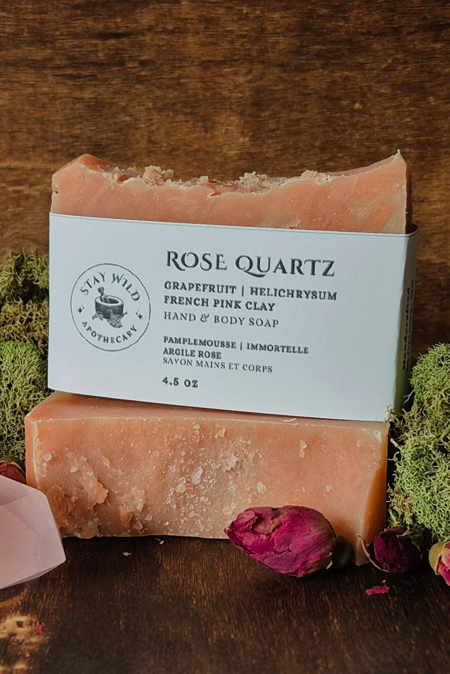 Rose Quartz Soap | Helichrysum & Pink Grapefruit