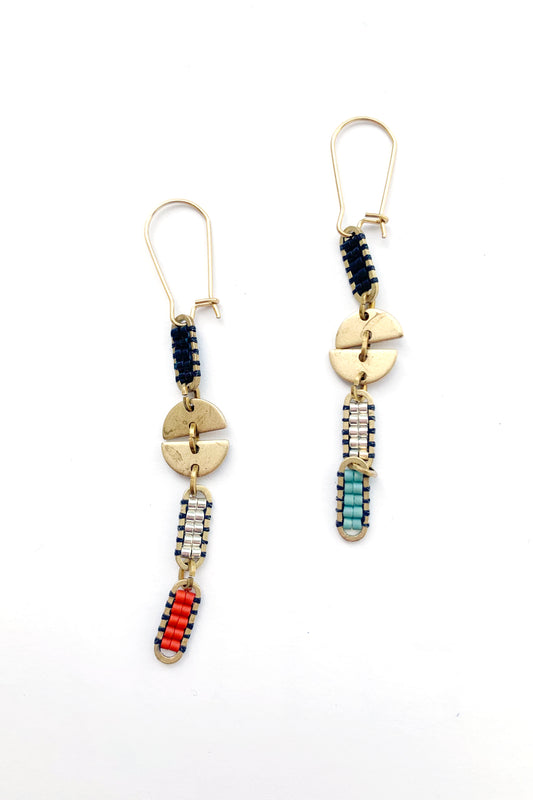 Super Mini Freya Long Chain Dangle Earrings 3 links