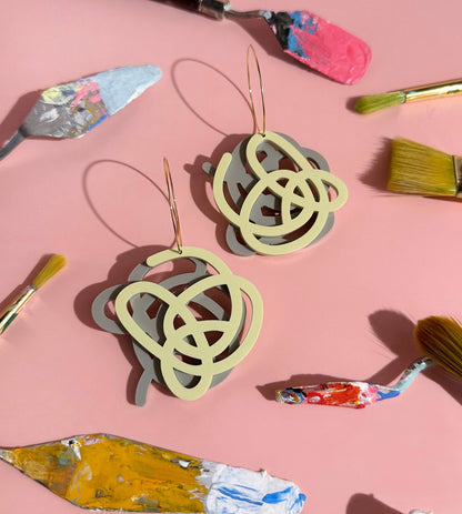 Artist Scribble Layered Hoops