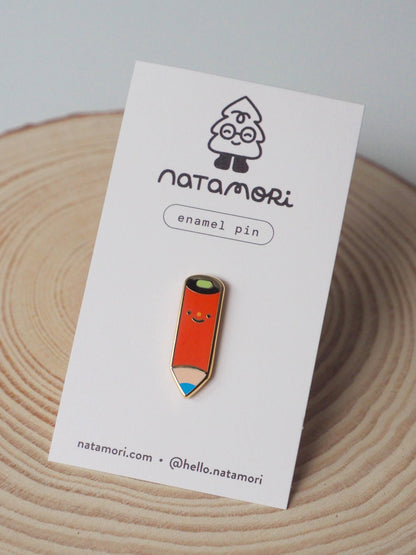 Red pencil • enamel pin