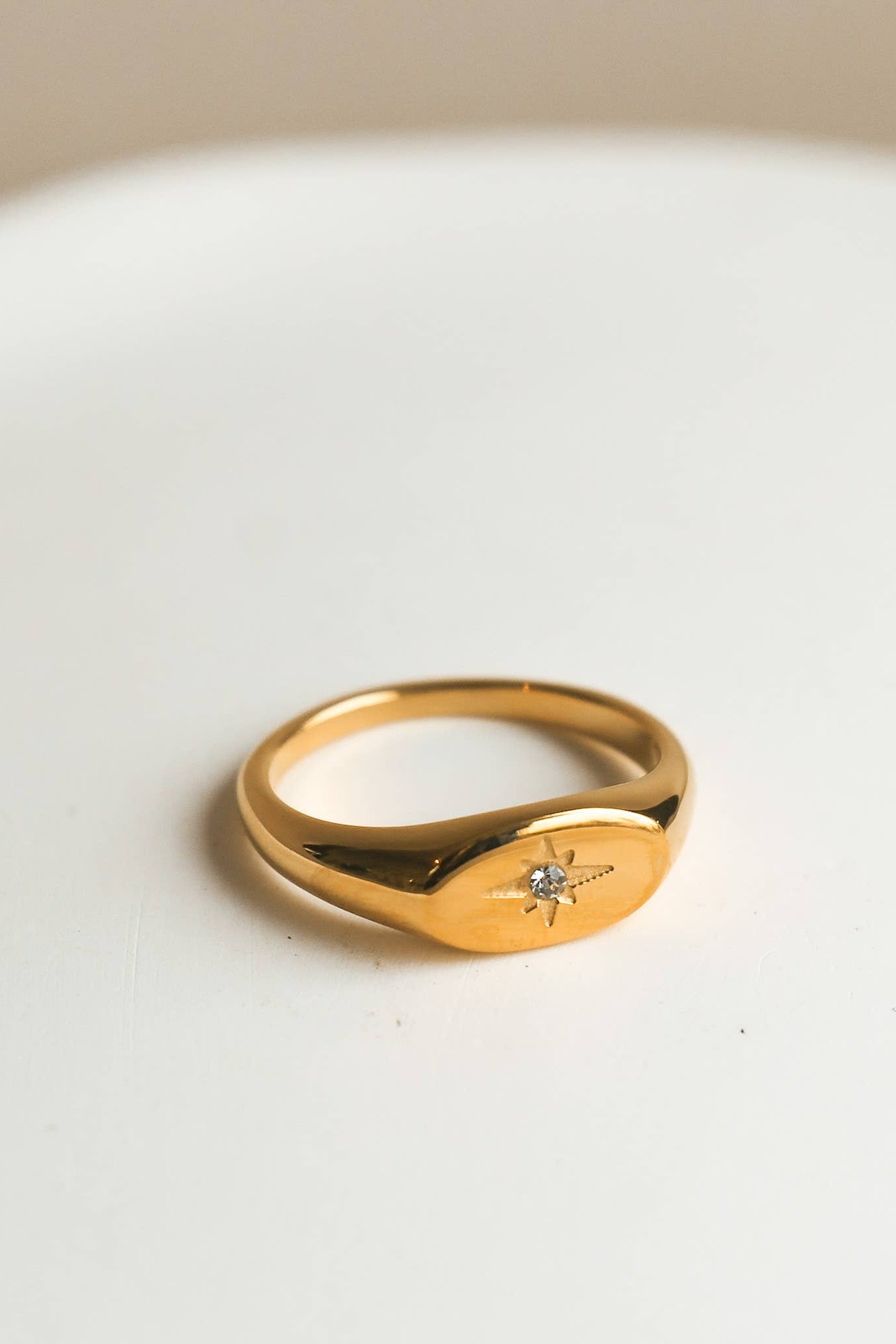 The Tillia - Gold Engraved Signet ring