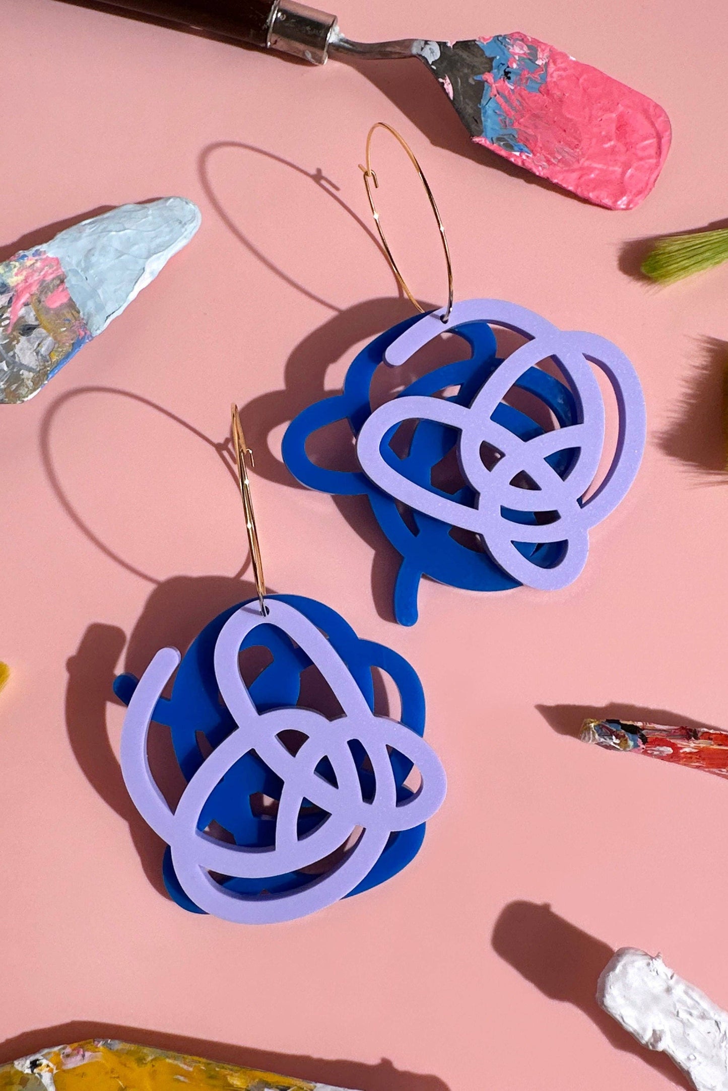 Artist Scribble Layered Hoops