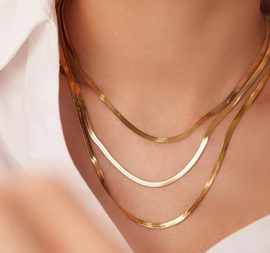 Trippy 3 layered Necklace Stack | Waterproof 18K Gold PVD