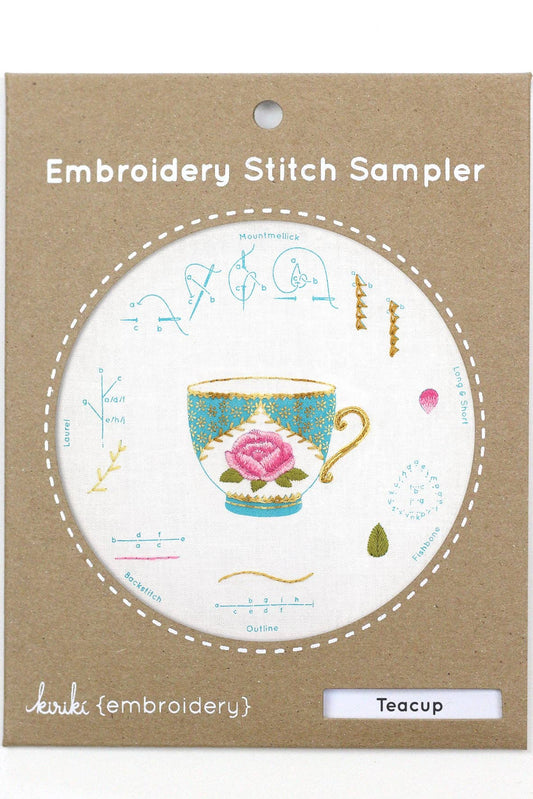 Teacup - Embroidery Stitch Sampler