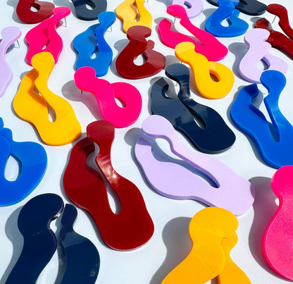 Wave Asymmetric Stud Earrings