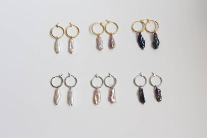 Freshwater Biwa Pearl Danglers (1E30a)