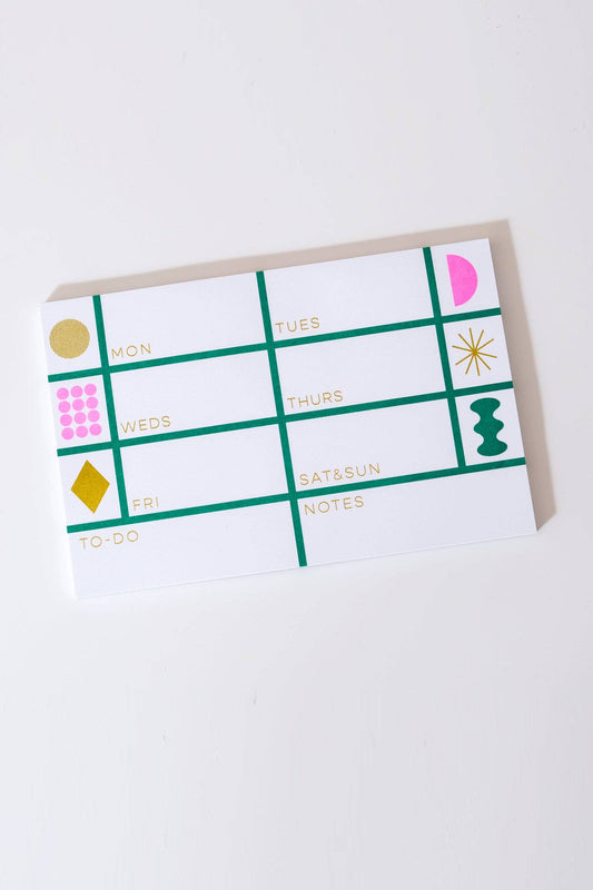 Weekly Notepad • Green