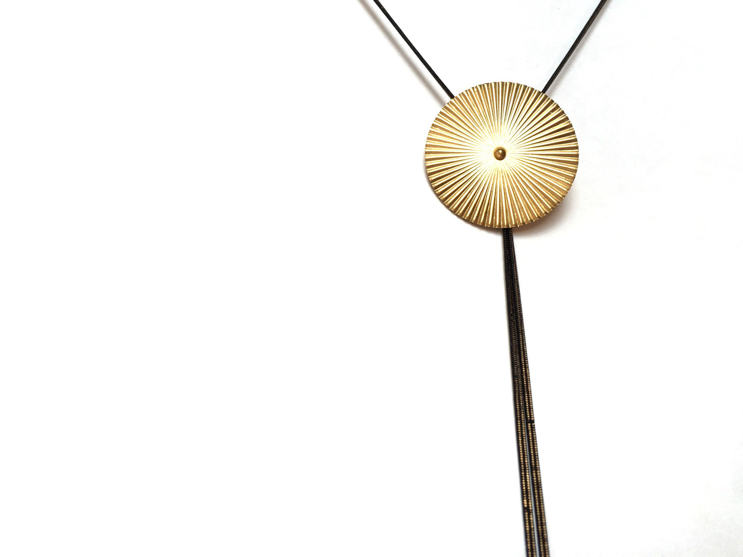 TROLLOP Black & Gold Bolo Tie