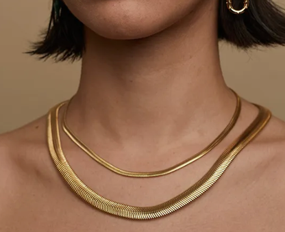 Snake Wheat Stainless Steel Waterproof Necklace