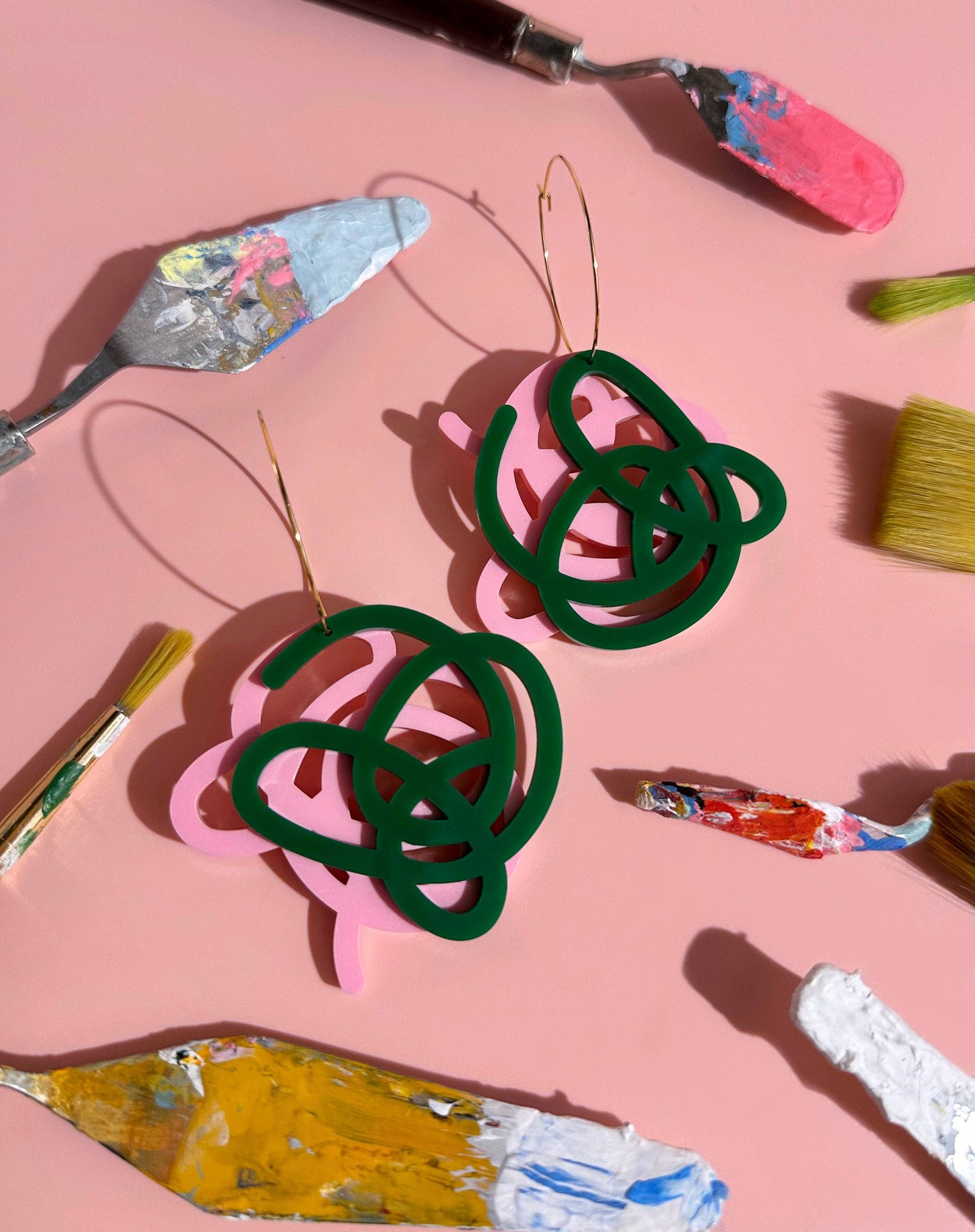 Artist Scribble Layered Hoops