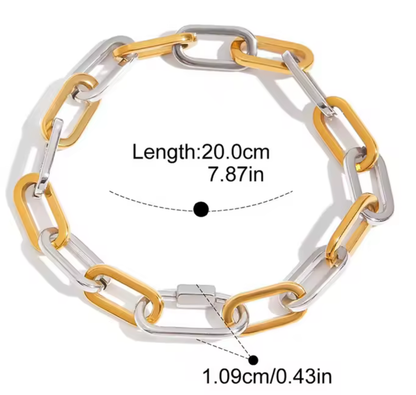 Relier Carabiner BiColour Link Bracelet-Waterproof  