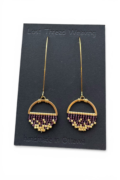Sally Small - Abstract round earrings -  Gold Ombre