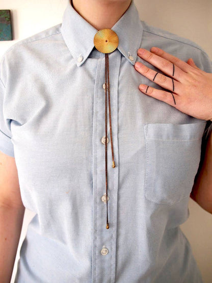 TROLLOP Black & Gold Bolo Tie