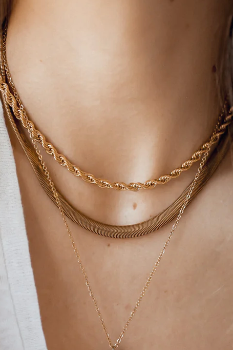 Snake Wheat Stainless Steel Waterproof Necklace