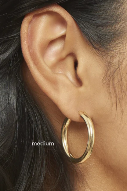 Porto Chunky Classic Hoop Earrings 