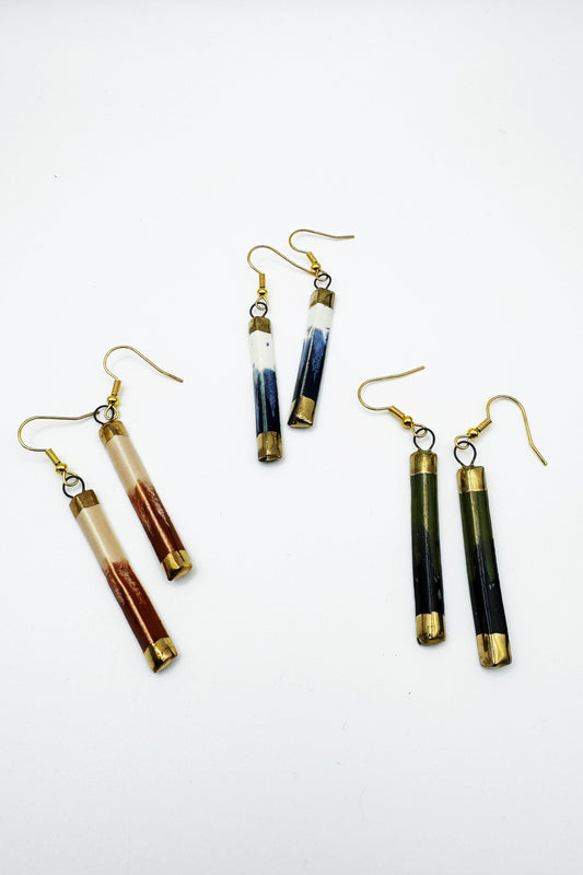 Long Dangly Earrings - Triangular