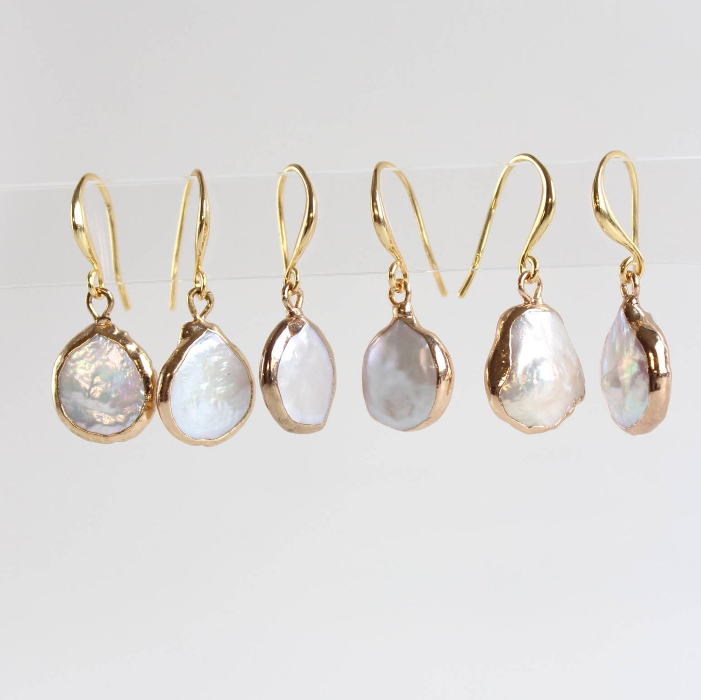 Artistic Baroque Pearl Earrings (1E18)