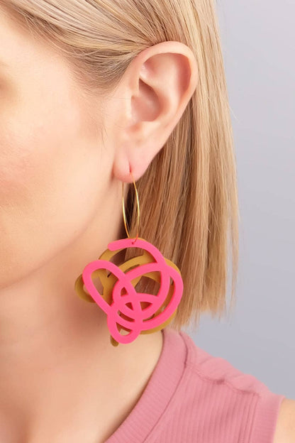 Artist Scribble Layered Hoops