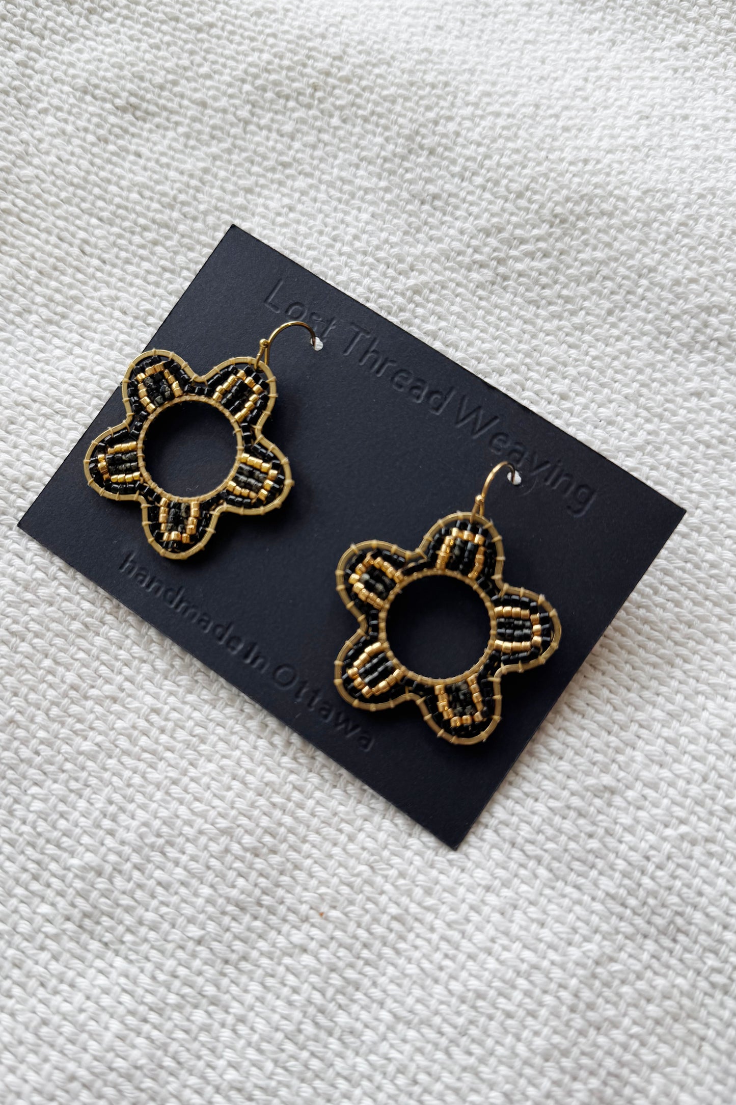 Mod Colour Pop Beaded Flower Earrings