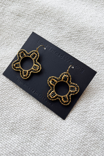 Mod Colour Pop Beaded Flower Earrings