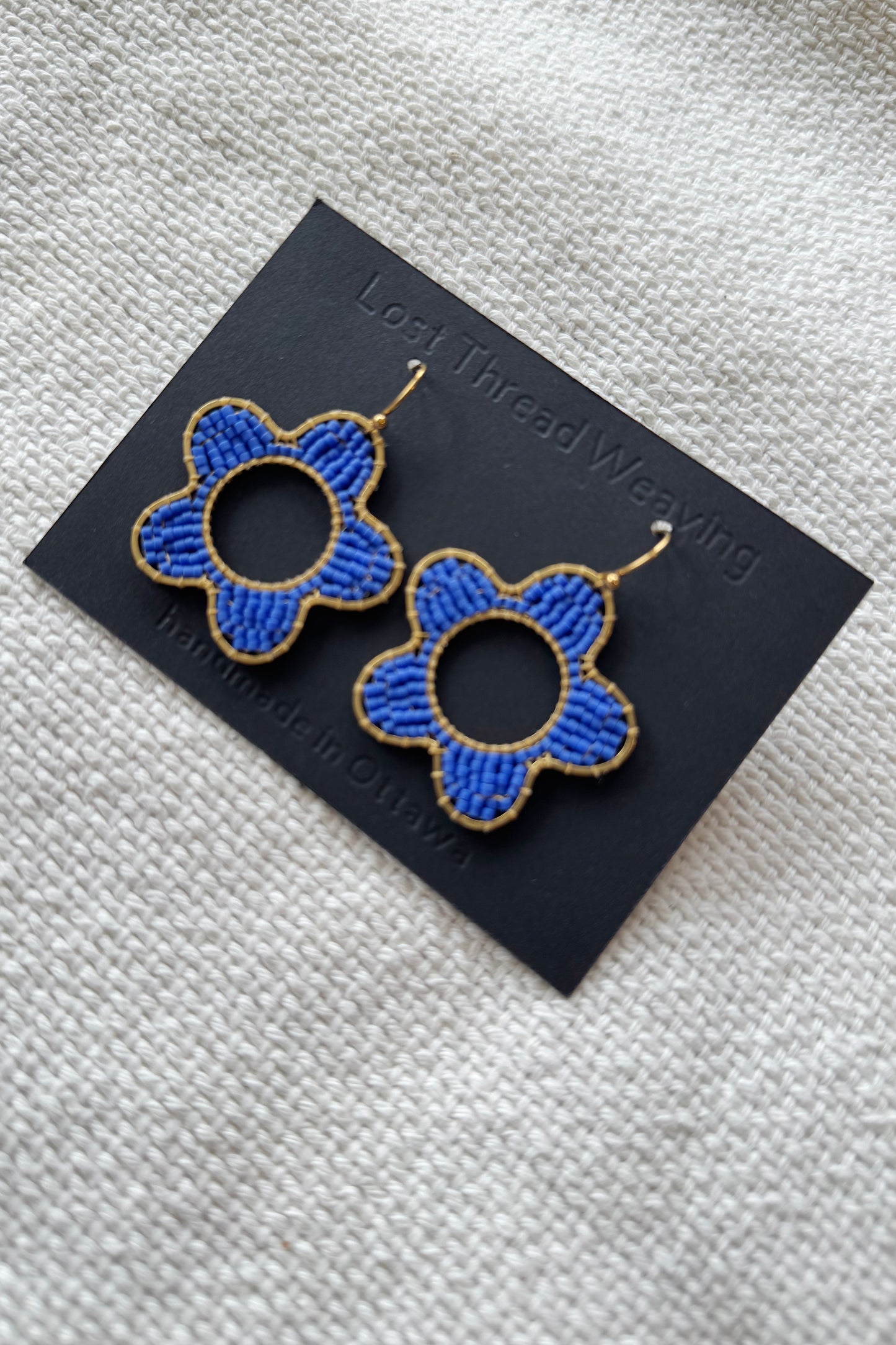 Mod Colour Pop Beaded Flower Earrings