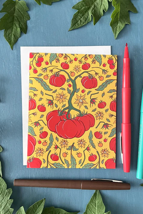 Tomato Folk Floral Card