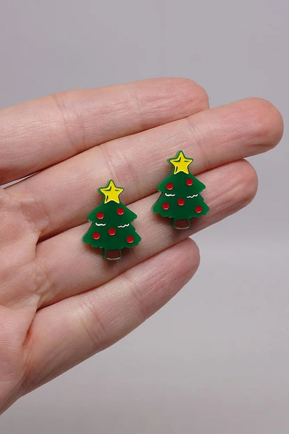 Lili0571 Christmas Tree Stud Earrings