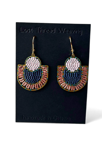 Deco Sun Arch Beaded Earrings