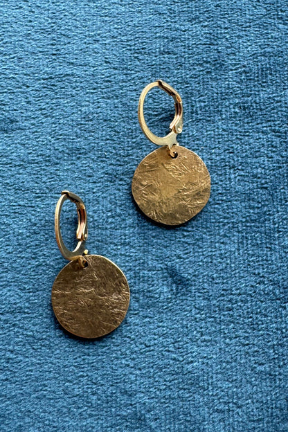 Brass  Circle Earrings